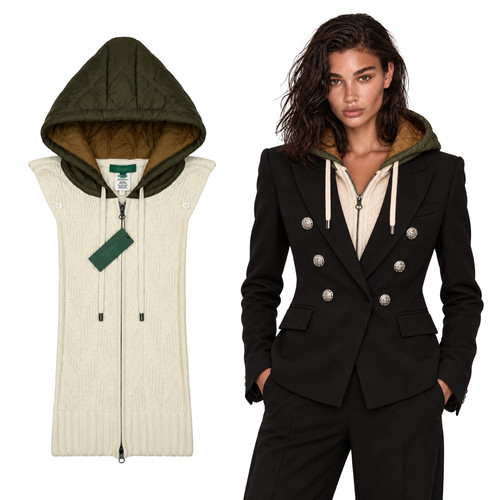Brunne knit puffer - knit, dickey